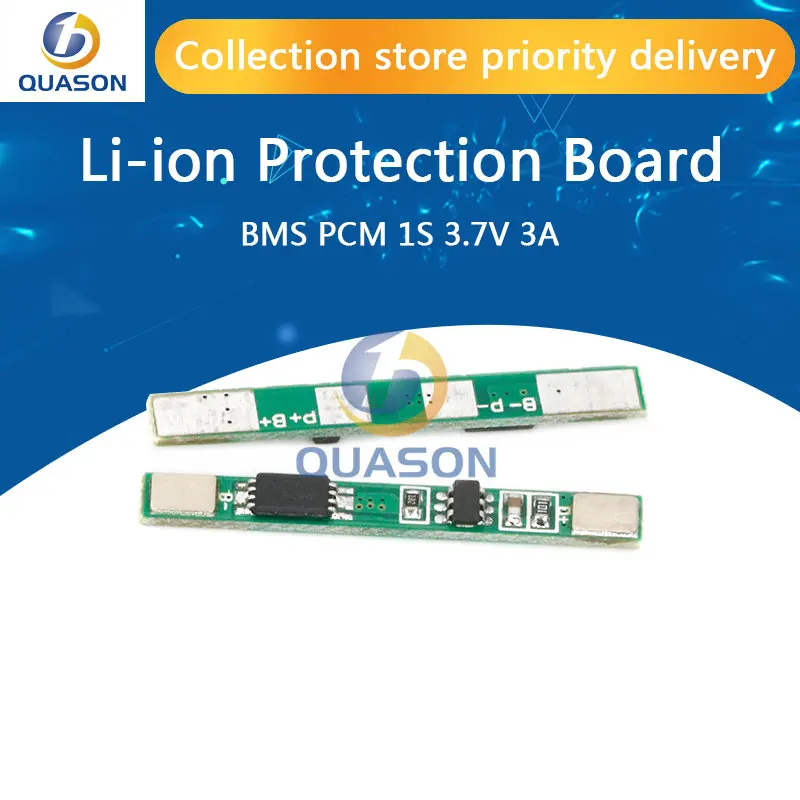 5PCS/LOT 1S 3.7V 3A li-ion BMS PCM battery protection board pcm for 18650 lithium ion li battery