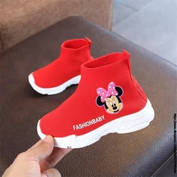 Bambini anatra scarpe Casual topolino ragazzi ragazze Sneakers primavera Cartoon Minnie Brand Kid scarpe sportive Sneakers moda Tennis