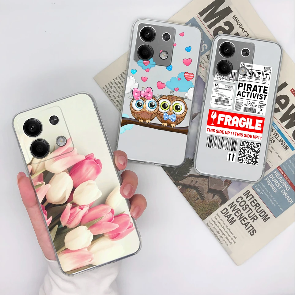 For Xiaomi Redmi Note 13 13 Pro 13Pro+ 5G Case Cute Cat Silicone Soft TPU Coque Protective Back Cover For Note13Pro Plus Funda