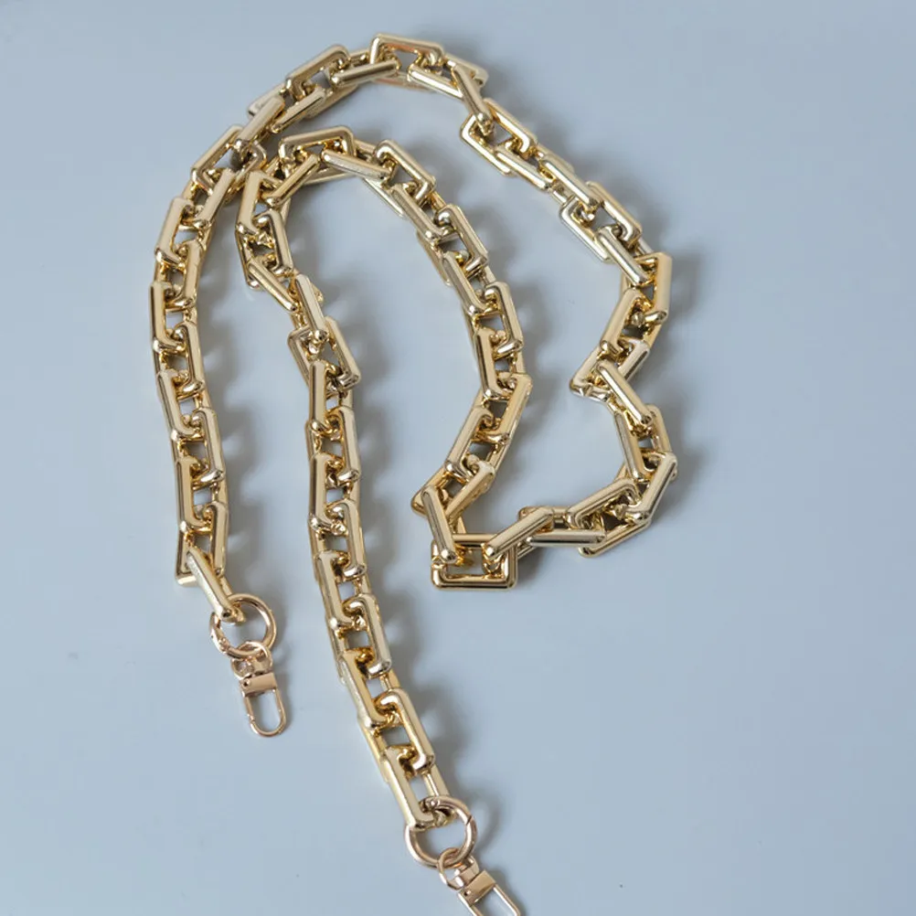 1Pcs Gold Tone Handbag Chain Strap for DIY Crossbody Clutches Wallets Mini Bags Stylish Detachable Chic Shoulder Replacement