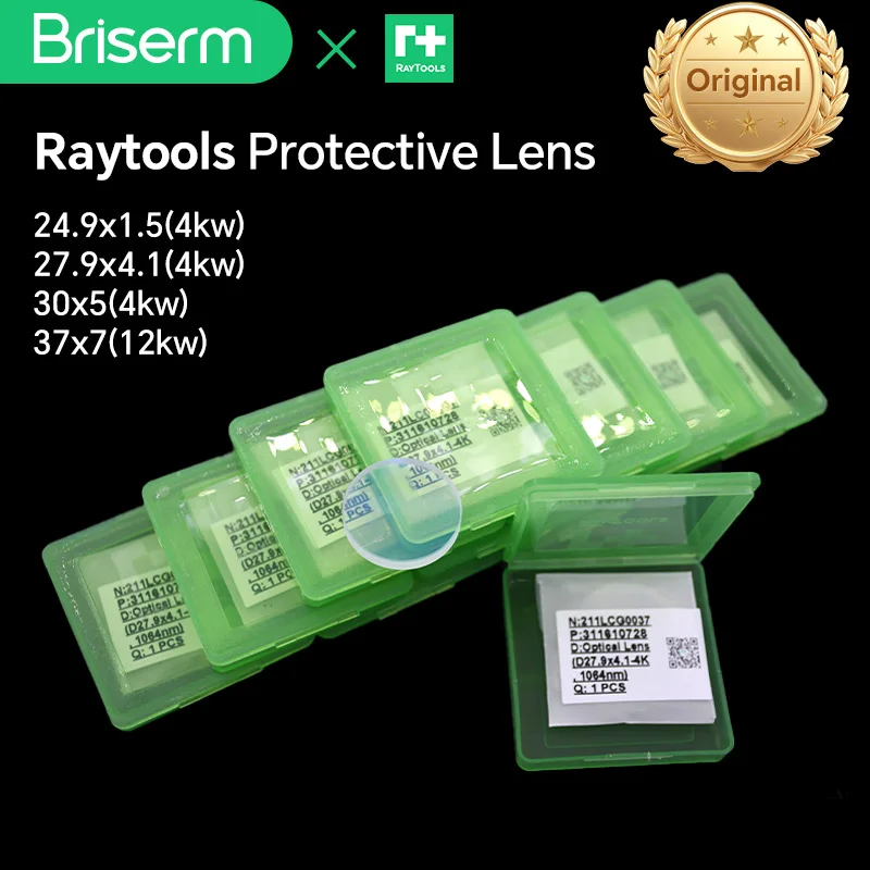

Raytools Lens 27.9x4.1 24.9x1.5 30x5 37x7 Raytools Laser Protective Lens for Raytools Fiber Laser Head BM110 BM109 BM111