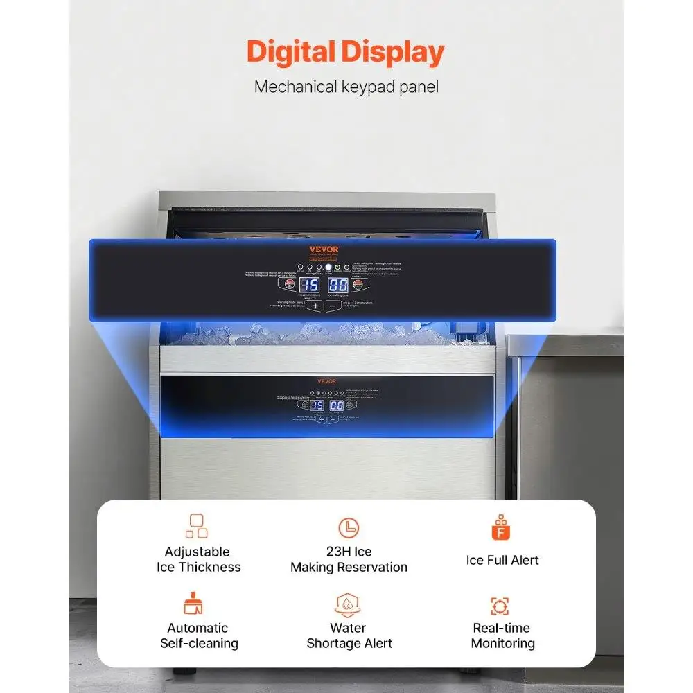 ماكينة صنع الثلج التجارية قائمة بذاتها 265 رطلًا في اليوم 126 مكعبات ثلج ماكينة ثلج فعالة