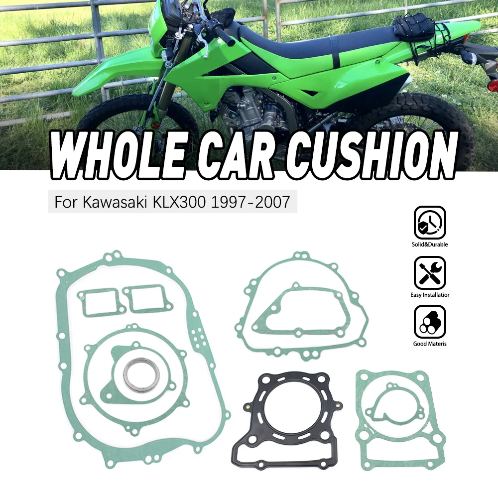 For KAWASAKI KLX300 1997 1998 1999 2000 2001-2007 Motorcycle Engine Crankcase Clutch Covers Cylinder Gasket