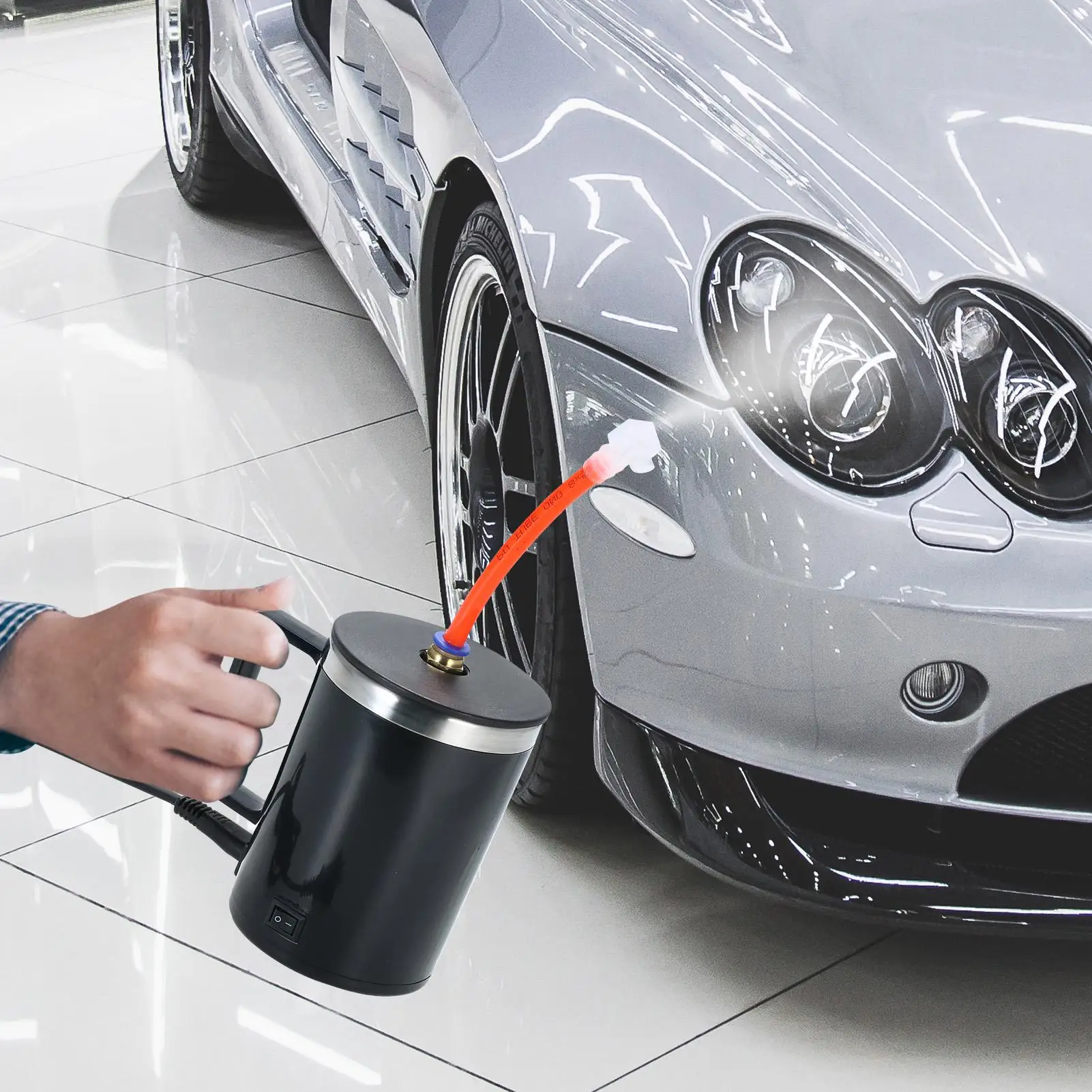 Car Headlight Restoration Kit Electrical Heating Atomization Cup with Anti Drip Nozzle Car Detailing Headlight Polishing Tool