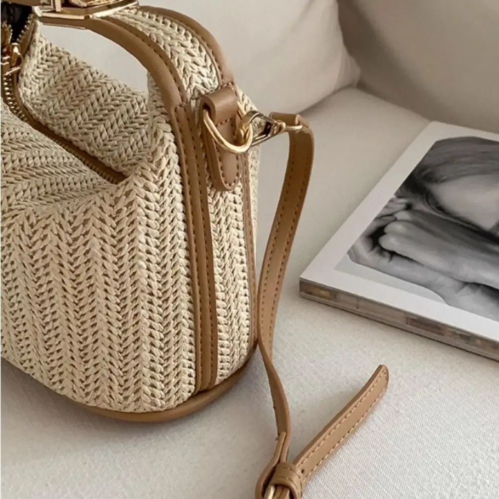 New Straw Knitting Crossbody Bag Bohemian Style Small Handbag Shoulder Strap Beach Bags Summer
