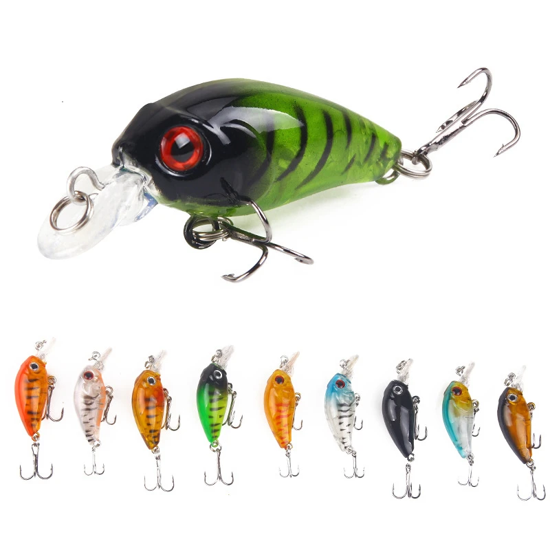 Lure Bait 4.5cm 3.8g Rock Little Fatty Floating Hard Simulated False Lure Bass Bait Predatory Fishing Bait Noisy Death Metal Jig