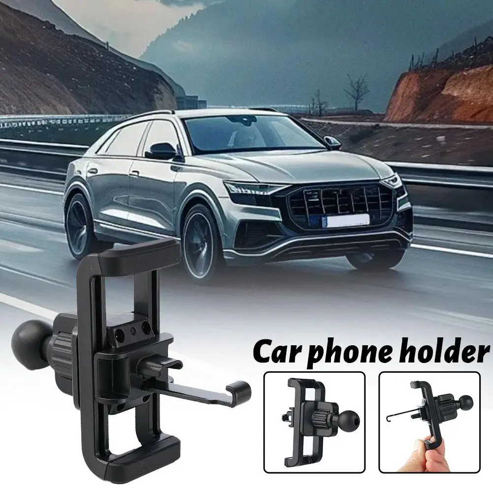 Car Air Vent Clip Cellphone Holder Stand Universal 17mm Ball Head Base For Car Air Outlet Hook Clamp Accessories GPS Brackets