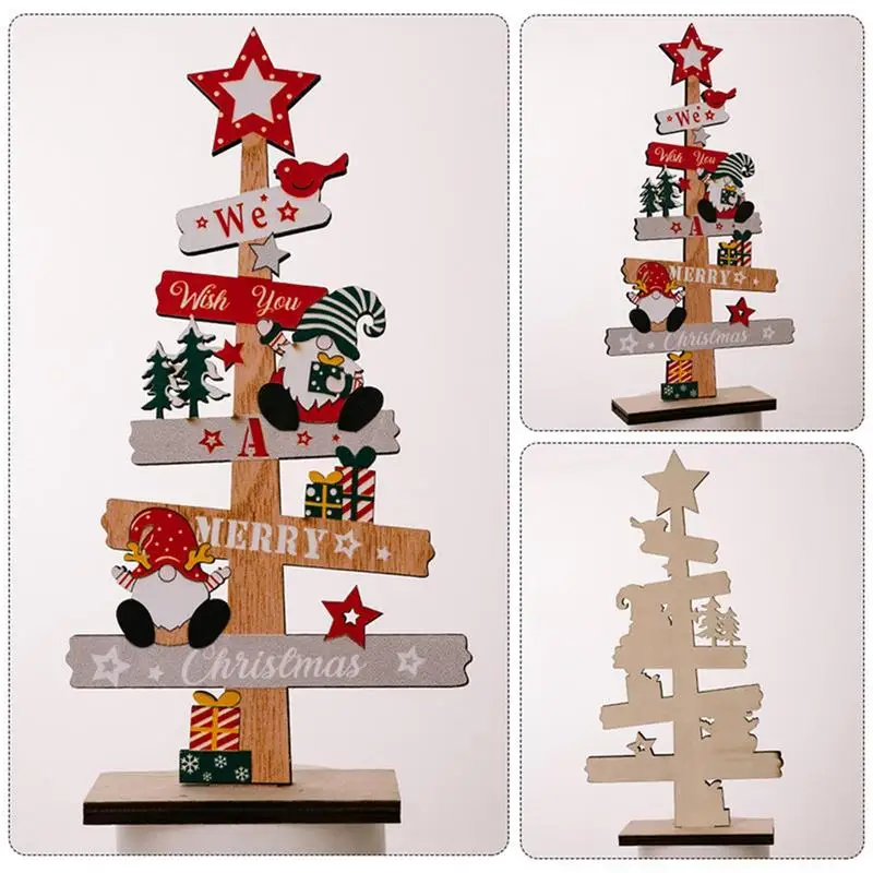 Máy Tính Để Bàn Cây Giáng Sinh Ông Già Noel DIY Trang Trí Bằng Gỗ Giáng Sinh Dấu Hiệu Mảng Bám Xmas Trang Trí 2023 Mới Năm Đảng Quà Tặng