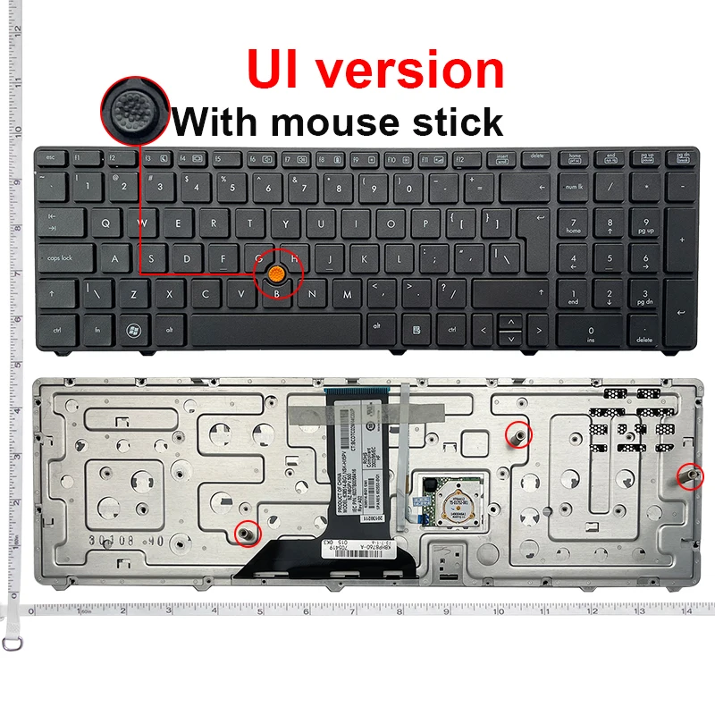 New US Laptop Keyboard For Hp Elitebook 8760w 8770w 8760 With Point English Layout