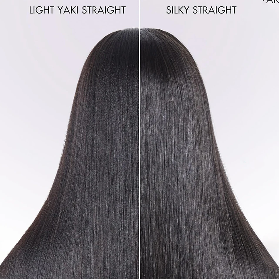Wig Rambut Asli Silky Straight 34 inci Tanpa Lem, Wig Rambut Asli Lace Front Transparan 4x4 5x5, Rambut Remy Brasil