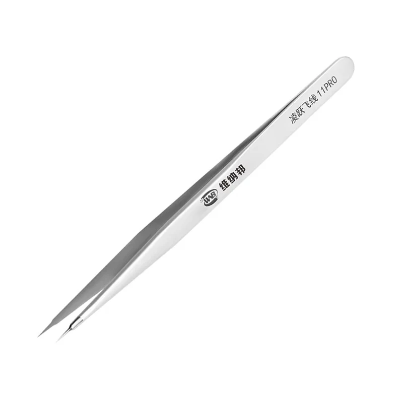 High Precision Tweezers Stainless Steel Fingerprint Flying Wire Tweezers for Mobile Phone Repair Motherboard Chip Clamping Tools