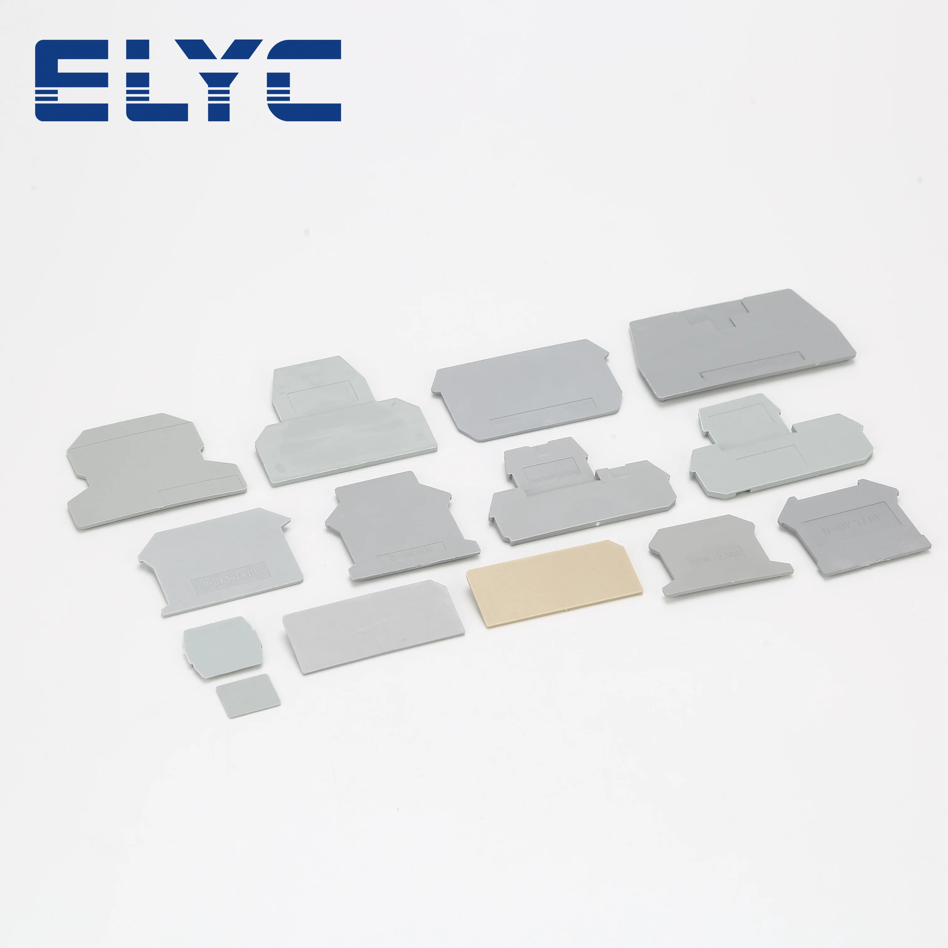 50PCS D-UK2.5 3/10 End Cover For UK URTKS UK16 Wire Connector Din Rail Terminal Block D-UDK4 End Barrier Plate Separation