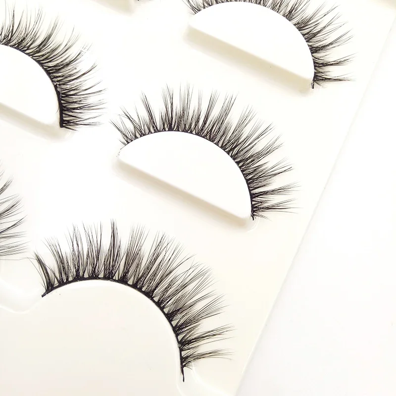 3 Pair 3D Natural False Eyelashes Handmade Long Fake Lashes 3D Mink  Eyelashes Extension Eyelash