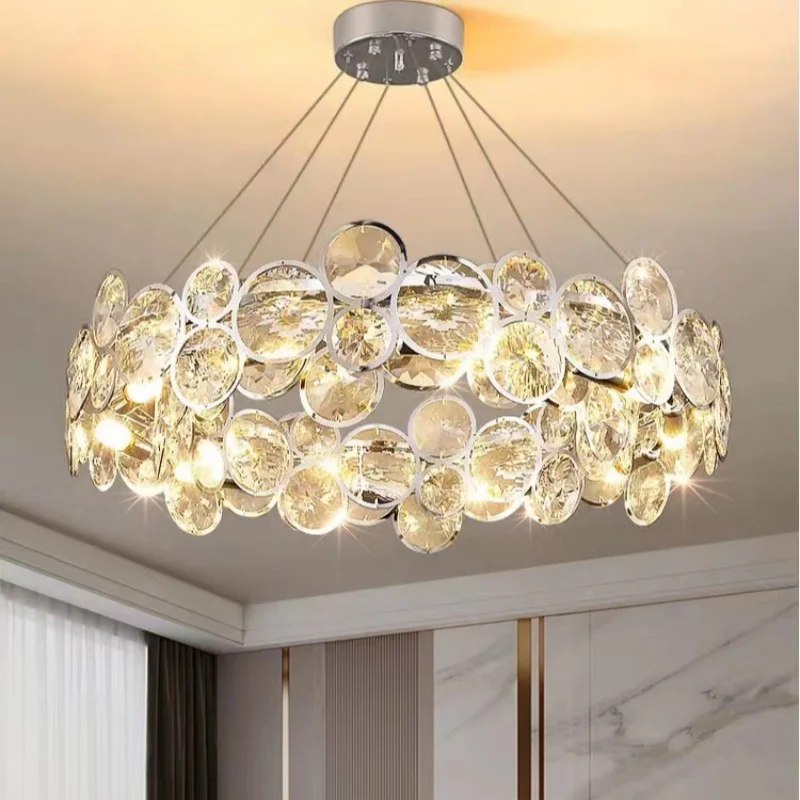 

Вилла Гостиная Роскошная Хрустальная Люстра Звездное Небо Дуплекс Полая Лестница Лобби Отеля Светодиодный Подвесной Светильник Домашний Декор Освещение