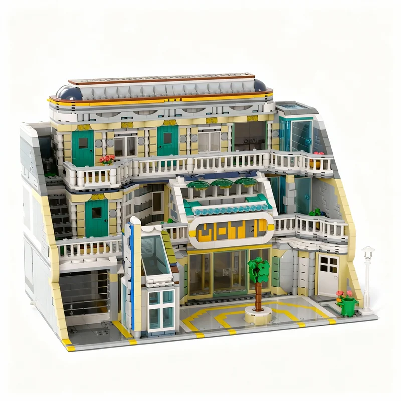 

3383pcs MOC Motel Brick Modular Streetscape Model Building Blocks Construction Toy Christmas Gifts DIY Creative Idea Education