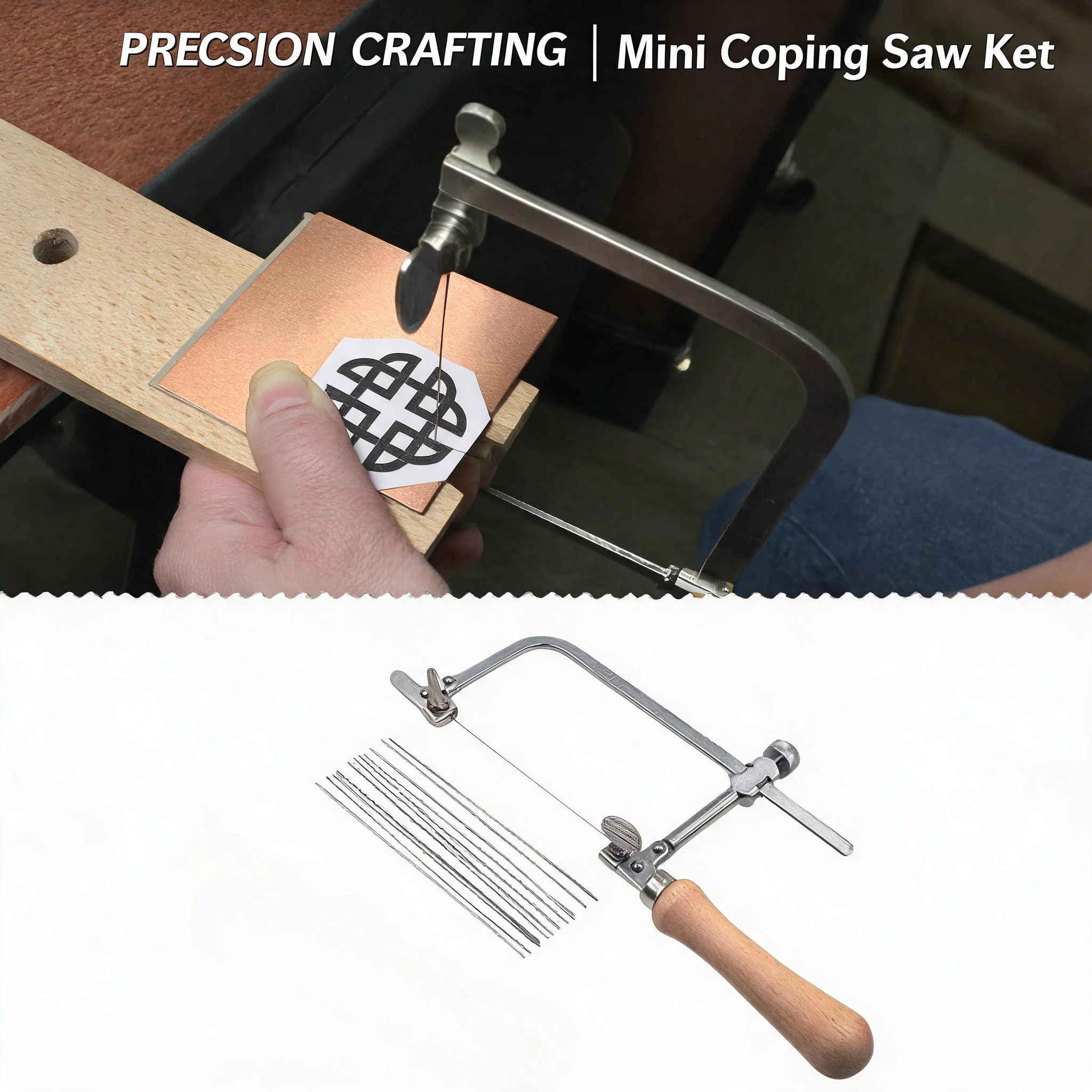 Jewelry Production Hand Supply Adjustable Precision Saw Frame Kit With 12Pcs Blades For Metal Wax Ring Cutting Craft Work