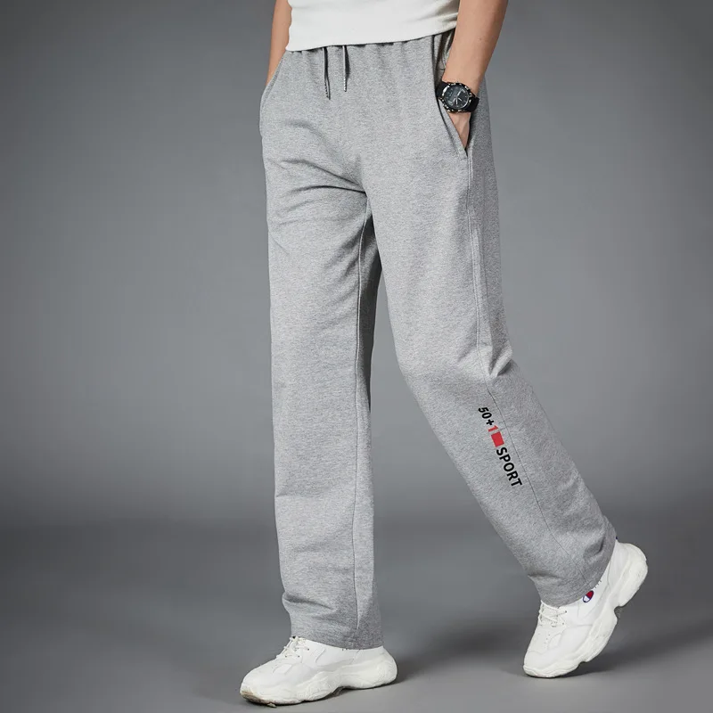 Men Running Pants Joggers Sweatpant Spring Autumn Jogging Sport Trousers Loose Gym Fitness Straight Breathable Active Pants 5XL