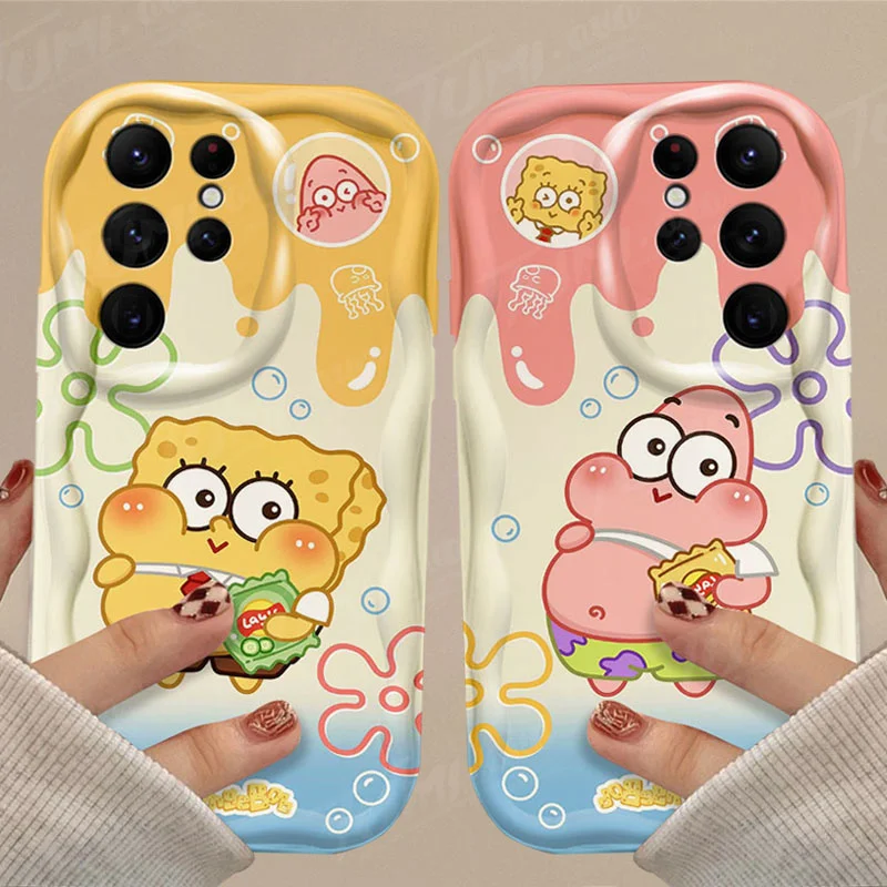 SpongeBobs Patrick Star 3D Wave Case For Samsung Galaxy A12 A22 A32 A52 A52S A72 A11 A21S A31 A51 A71 A20 A30 A50 Silicone Cover