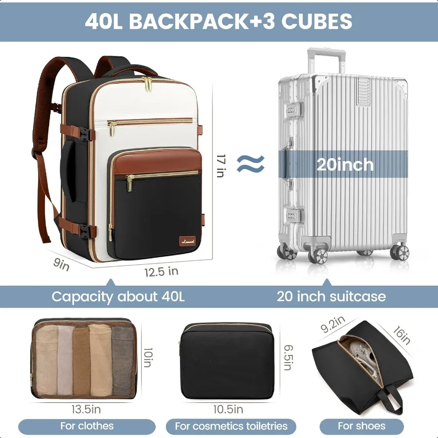 Travel Backpack For Women 40L Carry On Backpack