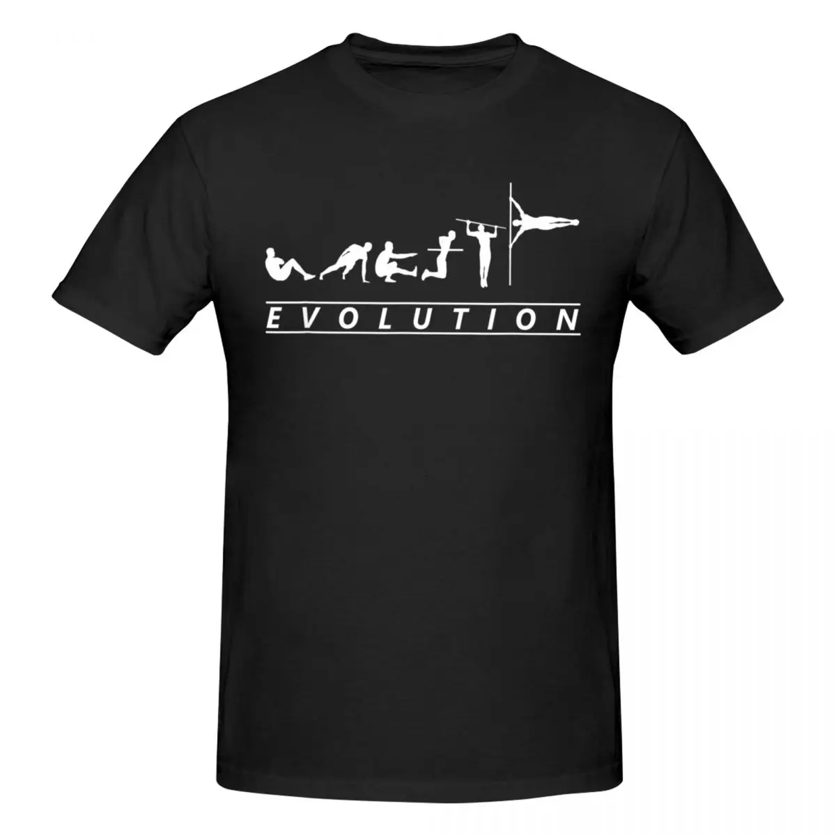 Men Streetwear Men's Fashion Fitness Hoodies Top Evolution Calisthenics Print T Shirt Vintage O-neck Cotton T Shirts For Men