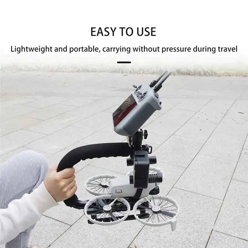 Y44A Handheld Shooting Bracket for DJI 3/3PRO, U-Shaped Stand, Camera Drone Bracket, Metal, 1/4 Screw, Black