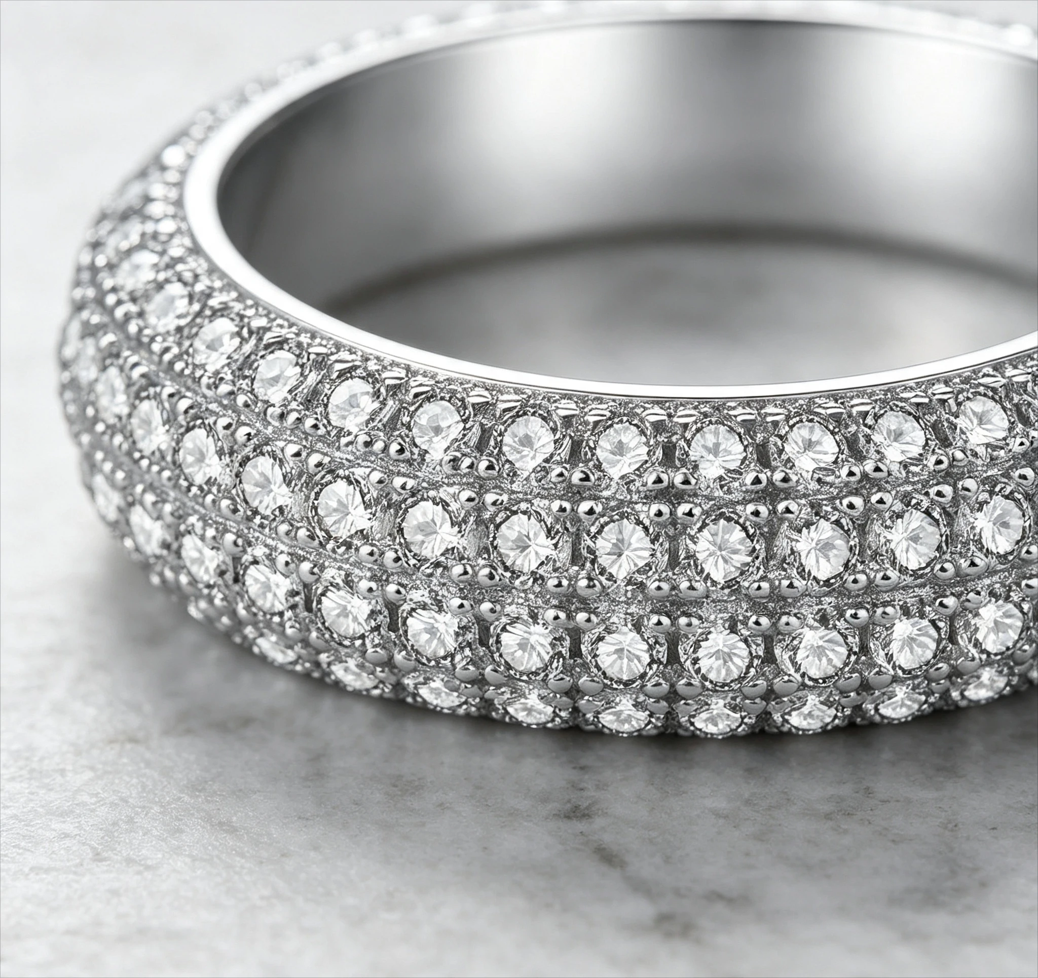 solid platinum PT950 Hip Hop Full Diamond Ring Unisex Medium European and American Popular Ring Giving gift for friend