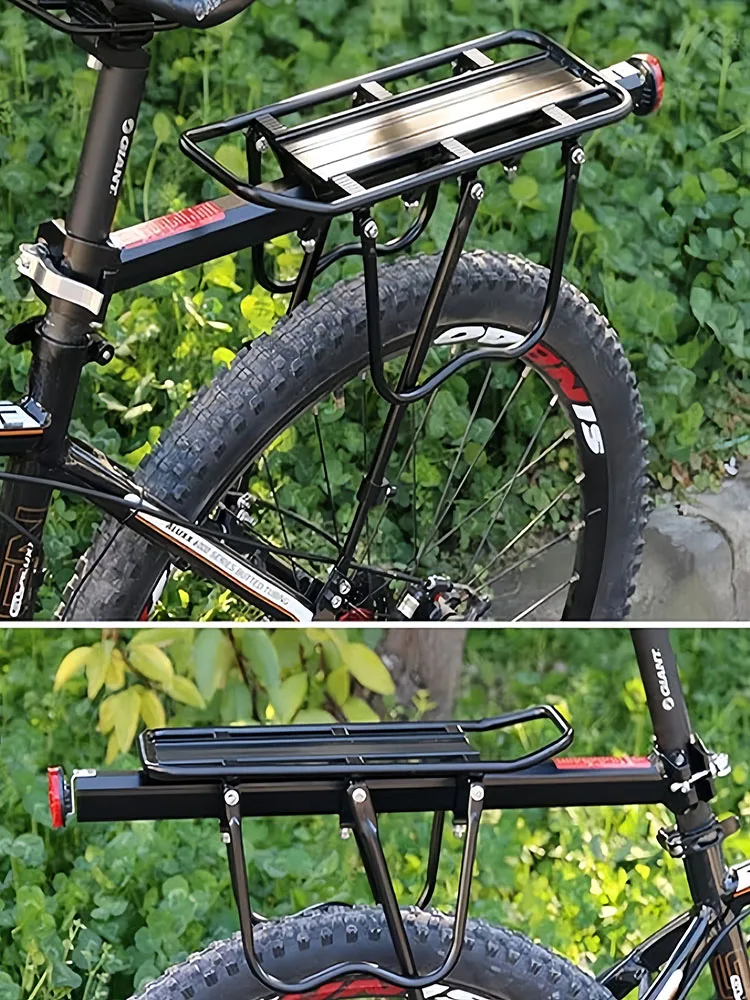 AliExpress Aluminium Alloy Cycling Rear Rack Reflective Bicycle Rear Shelf 50kg Load Capacity Mountain Bike Rear Frame