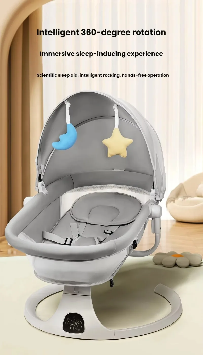 New Model Foldable Vibration Musical App-Controlled Child Safety Seat Angle Adjuster for Infant Crib Baby Car Safety Seat
