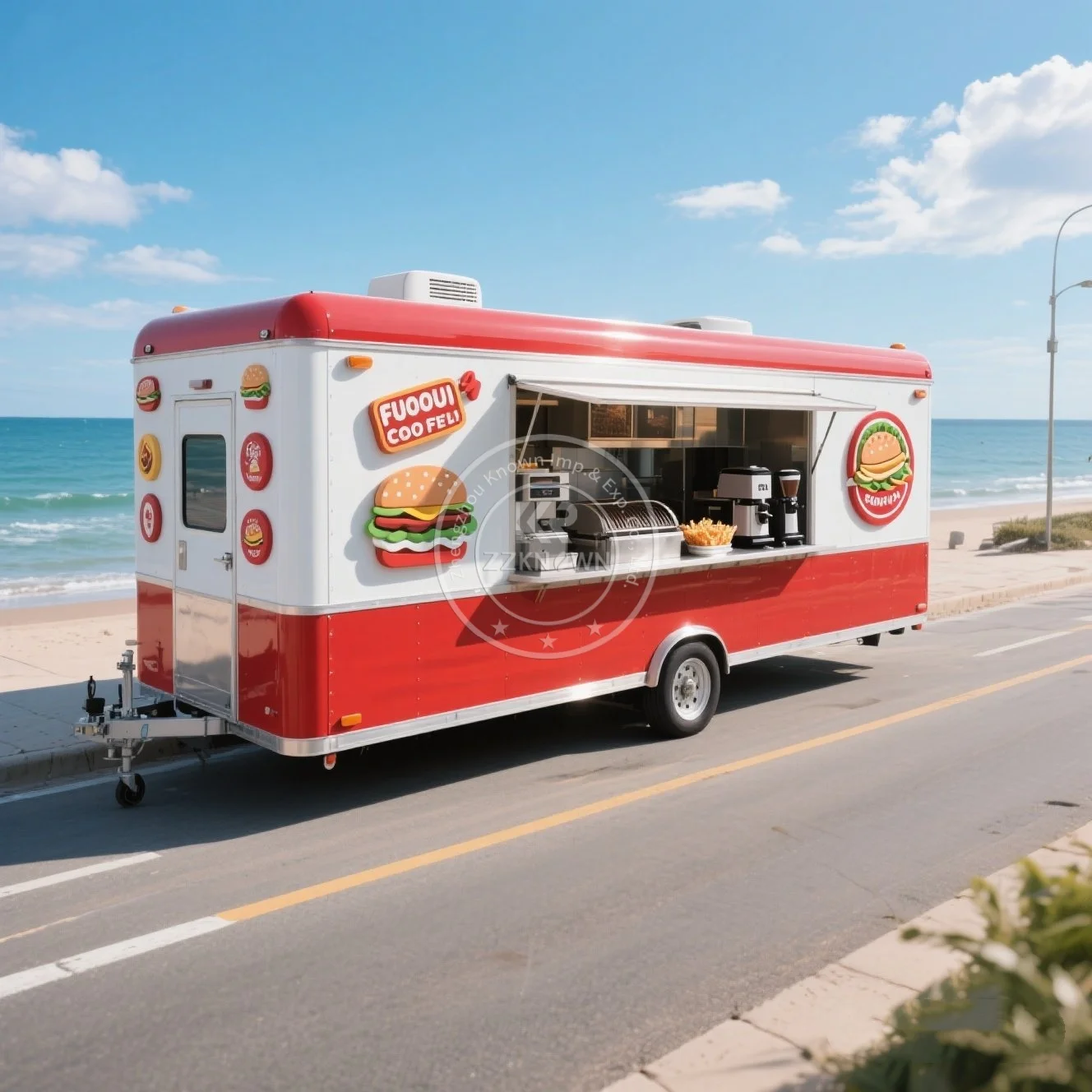 

Full Equipment Food Trailer Food Trailer Truck Ice Cream Coffee Snack Food Trailer Kitchen Catering Van