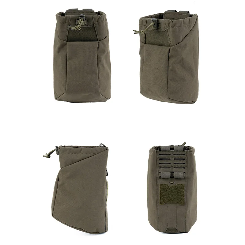 Tactical Multi-function Solid Color Pouch Foldable Large Capacity 2 Installation Methods Drawstring For Outdoor Camping Hiking