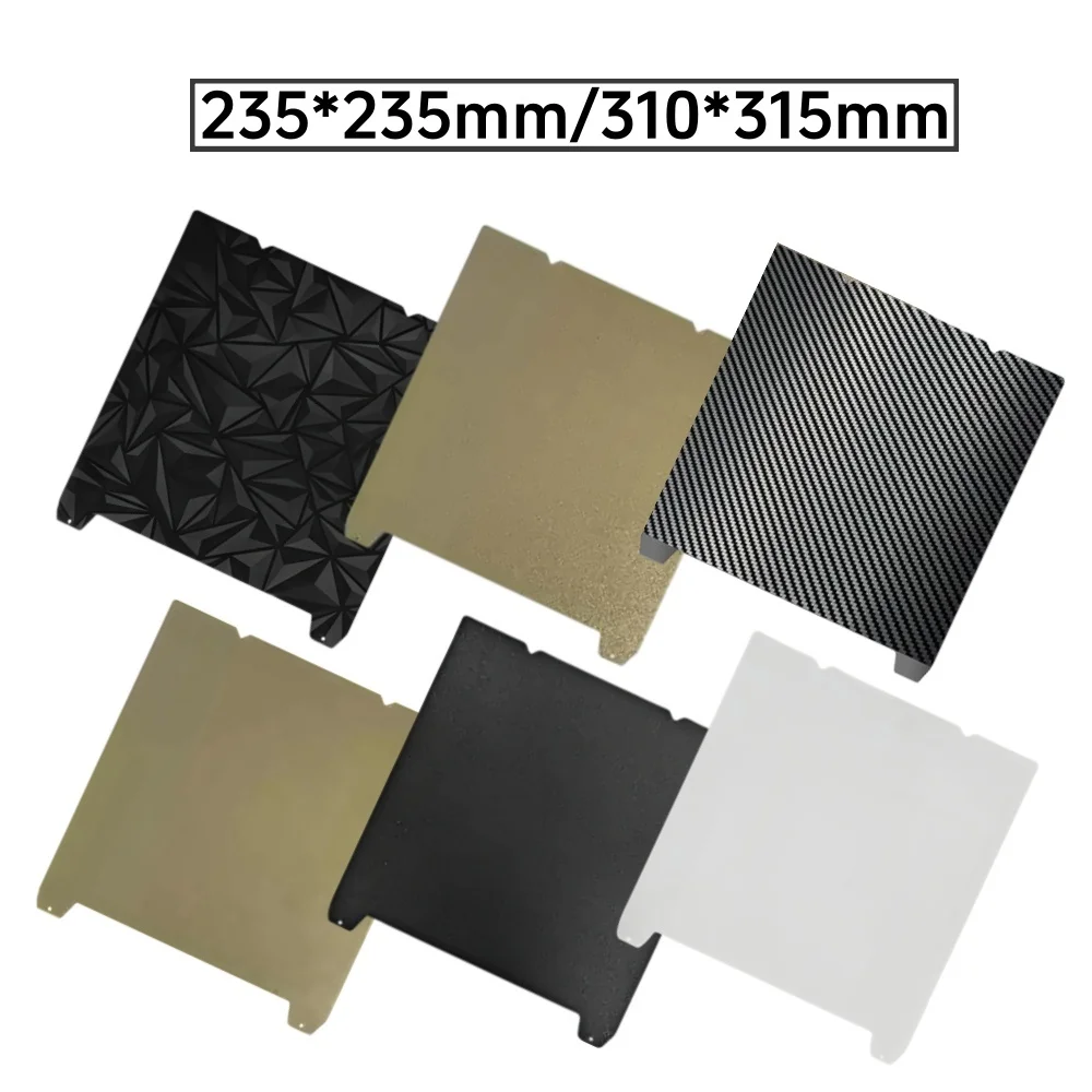 PEI Steel Sheet PET PEO PEY Smooth Heated Bed For Creality K1/K1C/K1 Max Build Plate  235x235mm 310x315 Ender 3 S1 Ender 3 V3 Se