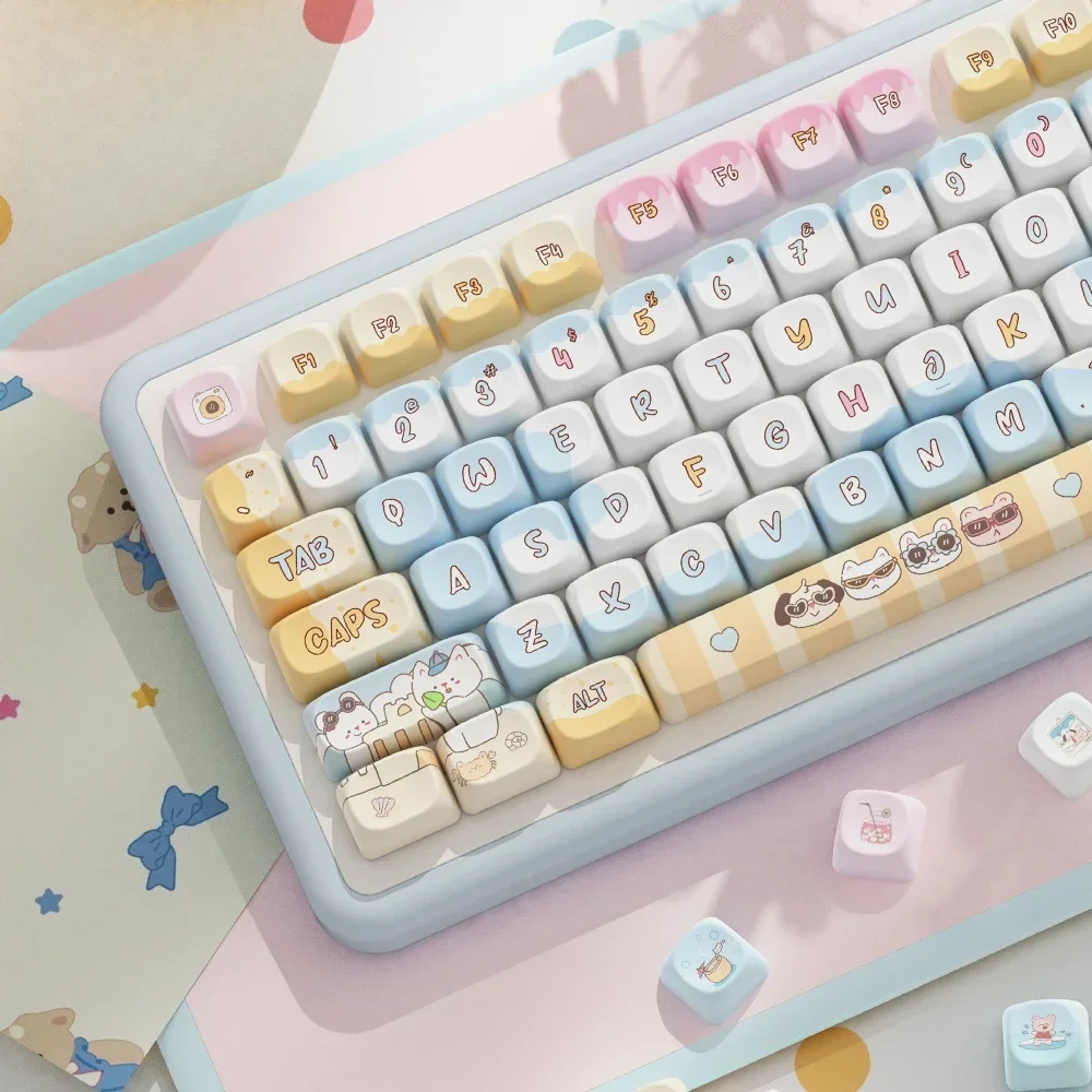 

Seaside, original theme keycap MCA height, cute girl personality creative keyboard cap