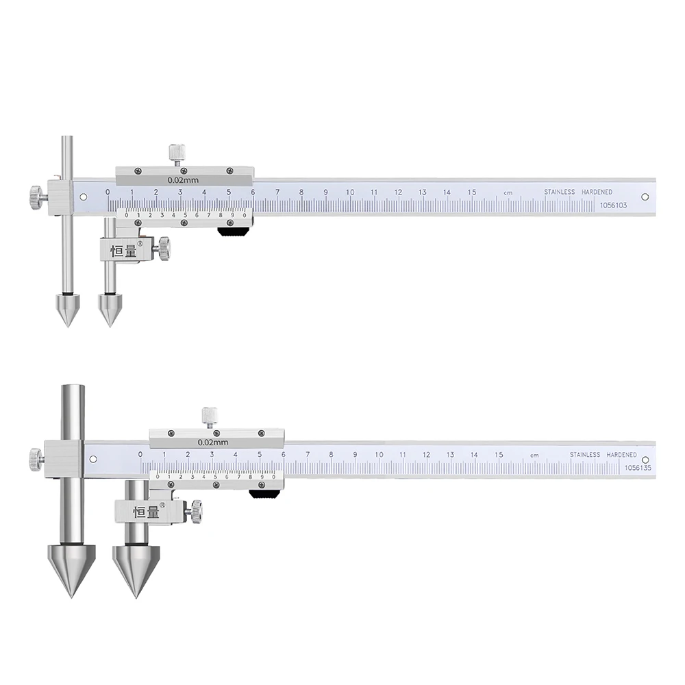 Center Distance Edge Center Hole Distance Vernier Caliper Measuring Range 150mm 200mm 300mm 4CR13 Stainless Steel Measuring Tool