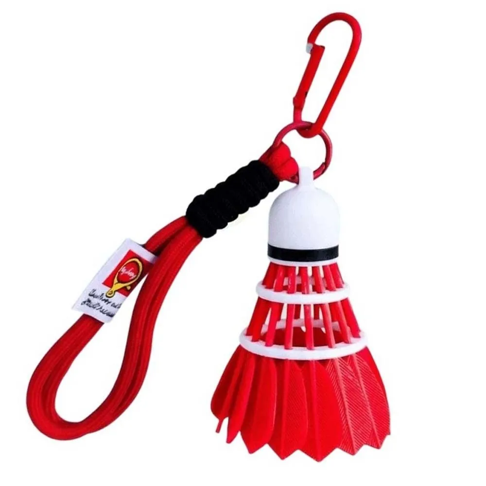 Solid Color Badminton Key Chain Funny Creative Badminton Bag Pendant with Hanging Rope Handicrafts 3D Printing Key Ring