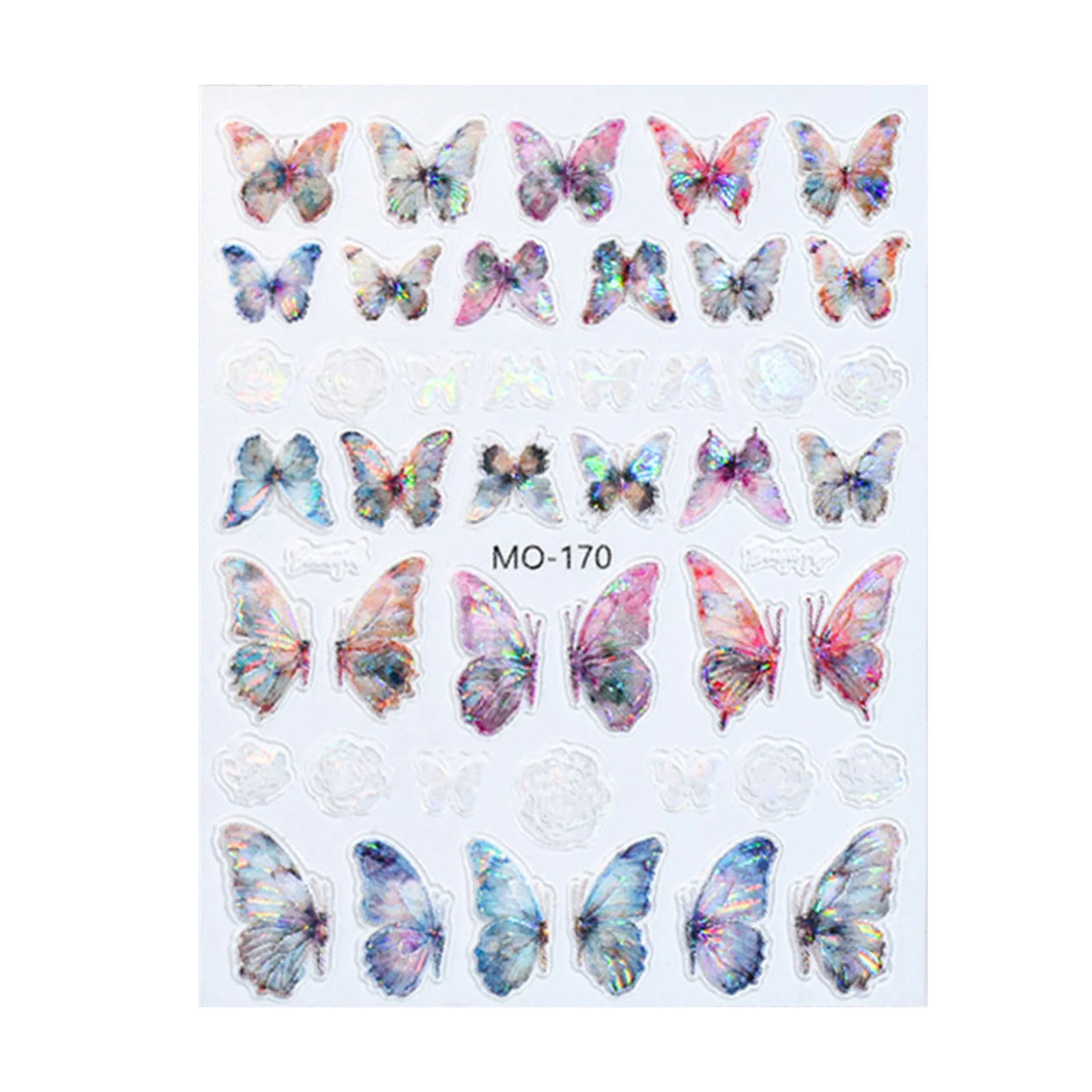 5D Butterfly Manicure Nail Stickers 5D Romantic Butterfly Dazzling Stickers for Hand Decoration Nail Art