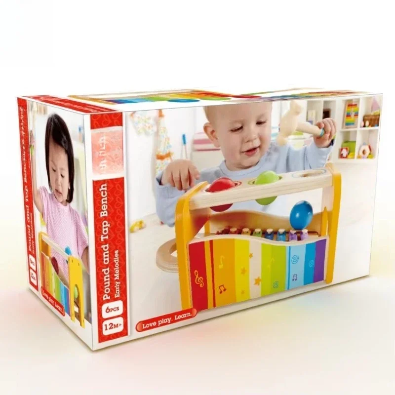 Baby playing music wooden educational toys children's musical instruments