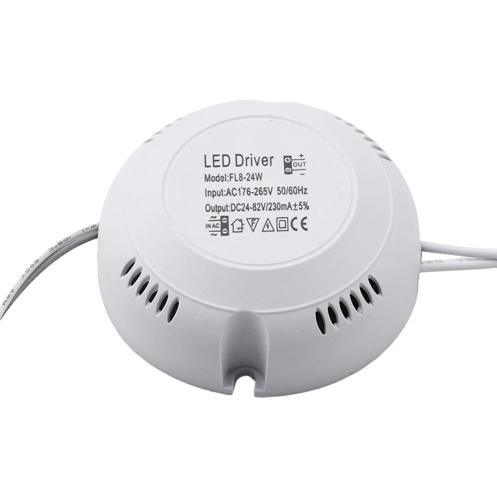 LED Driver AC185-265V to DC24-82V/DC70-125V Powers Supply Lighting Transformer 8W 12W 18W 24W 36W Drive Power