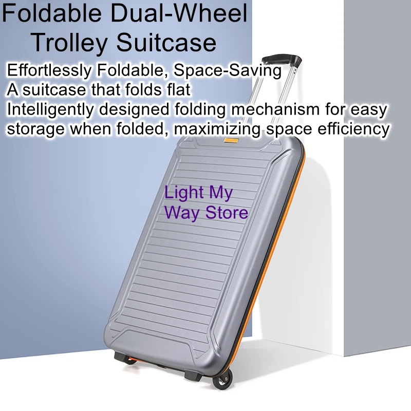 20-inch Carry-On Suitcase Multi-Functional Foldable Luggage 24-inch Multi-Directional Wheels Combination Lock Trolley Case