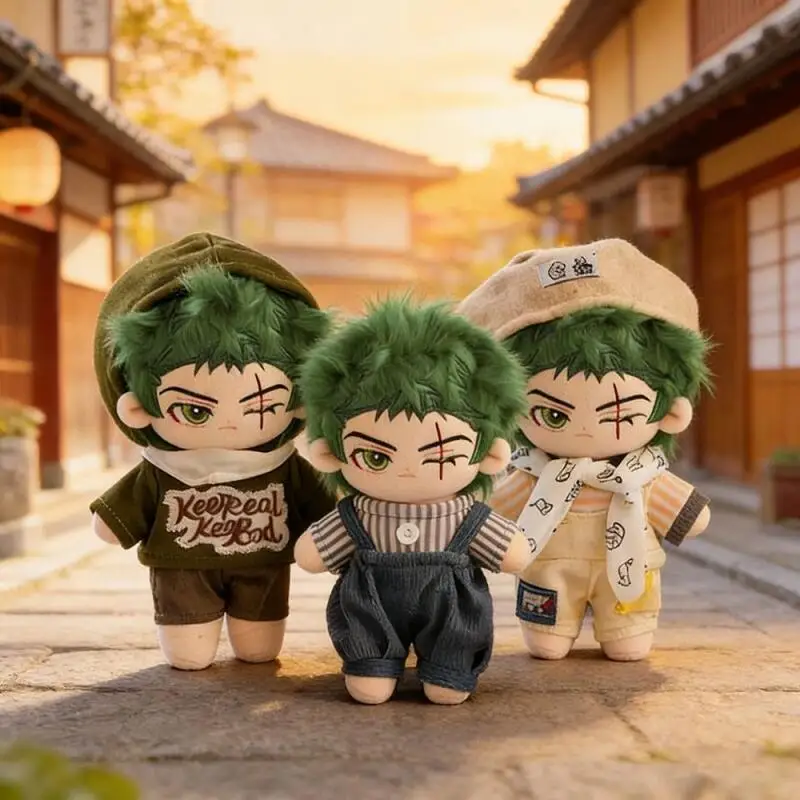 20Cm One Piece Roronoa Zoro Cross Dressing Series Cartoon Pp Cotton Filling Plush Toy Keychain Decorative Itabag Pendant Gift