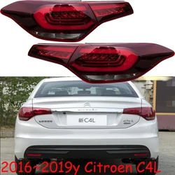 1pcs car accessories bumper tail light for Citroen C4L taillight C4 Taillamp 2016~2019 car accessories  for Citroen C4L fog lamp