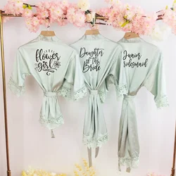 Flower Girl Robe Toddler Robes Daughter Of The Bride Kids Robes Petal Patro Junior Bridesmaid Kimono Princess of the Petals 2024