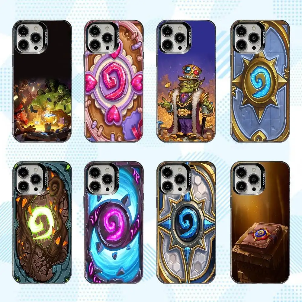 

H-Hearthstone Card Game Phone Case For iPhone 16,15,14,13,12,11,Mini,Pro,SE,MAX White Matte Shockproof Cover