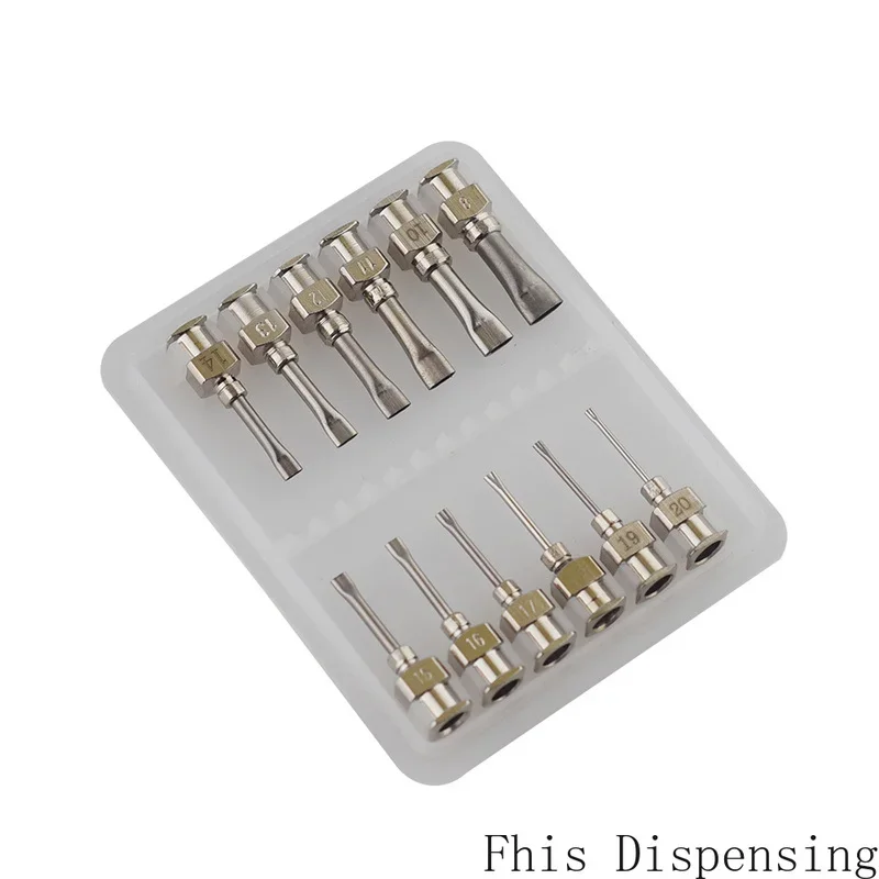 

12pcs/lot Flat Dispensing Needle Wide Cannula Blunt End (All Metal)