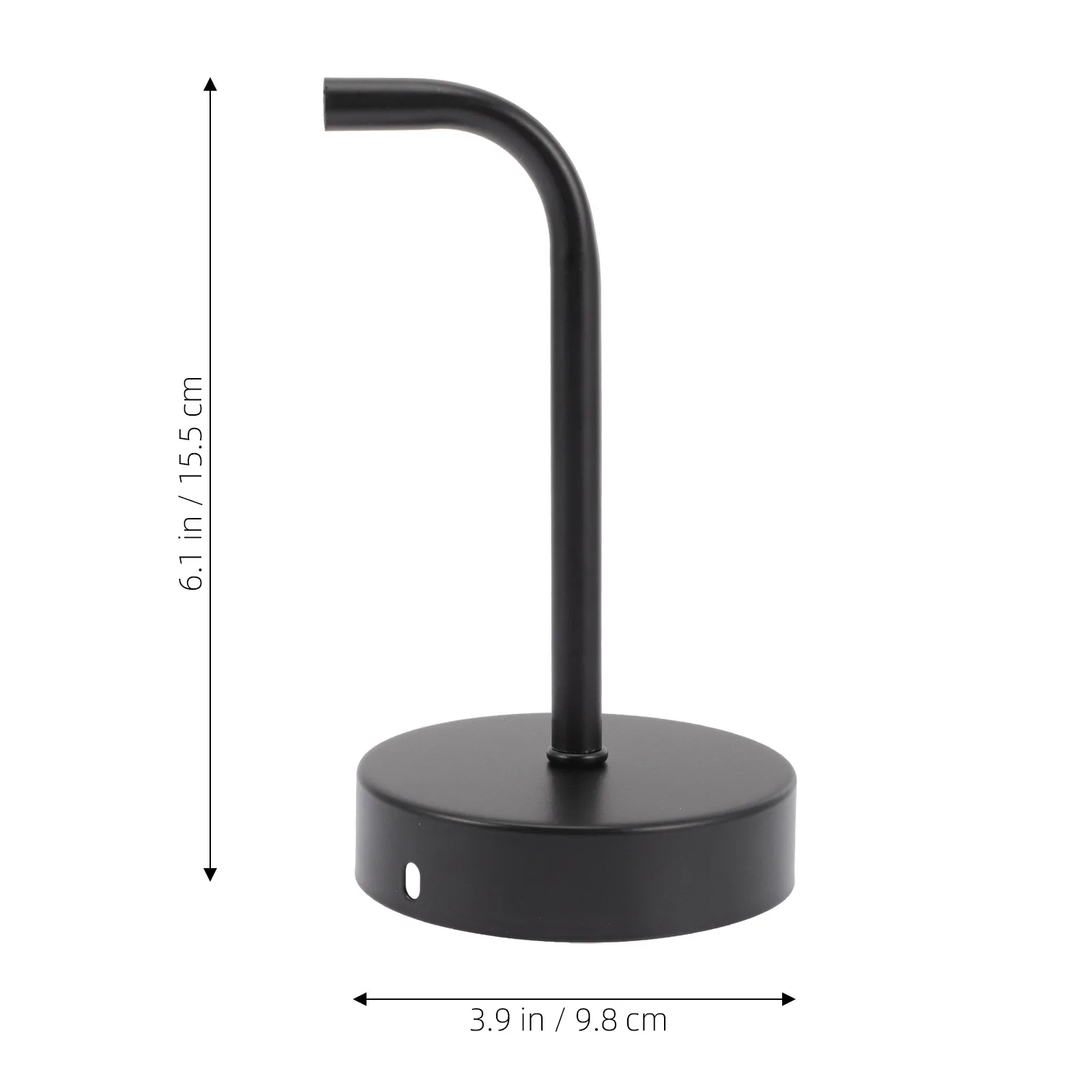1 Set Black Metal Pole Wall Base Heavy Duty Lamp Support Rust Resistant Wall Light Accessories Home Lamp Holder Bedroom Light