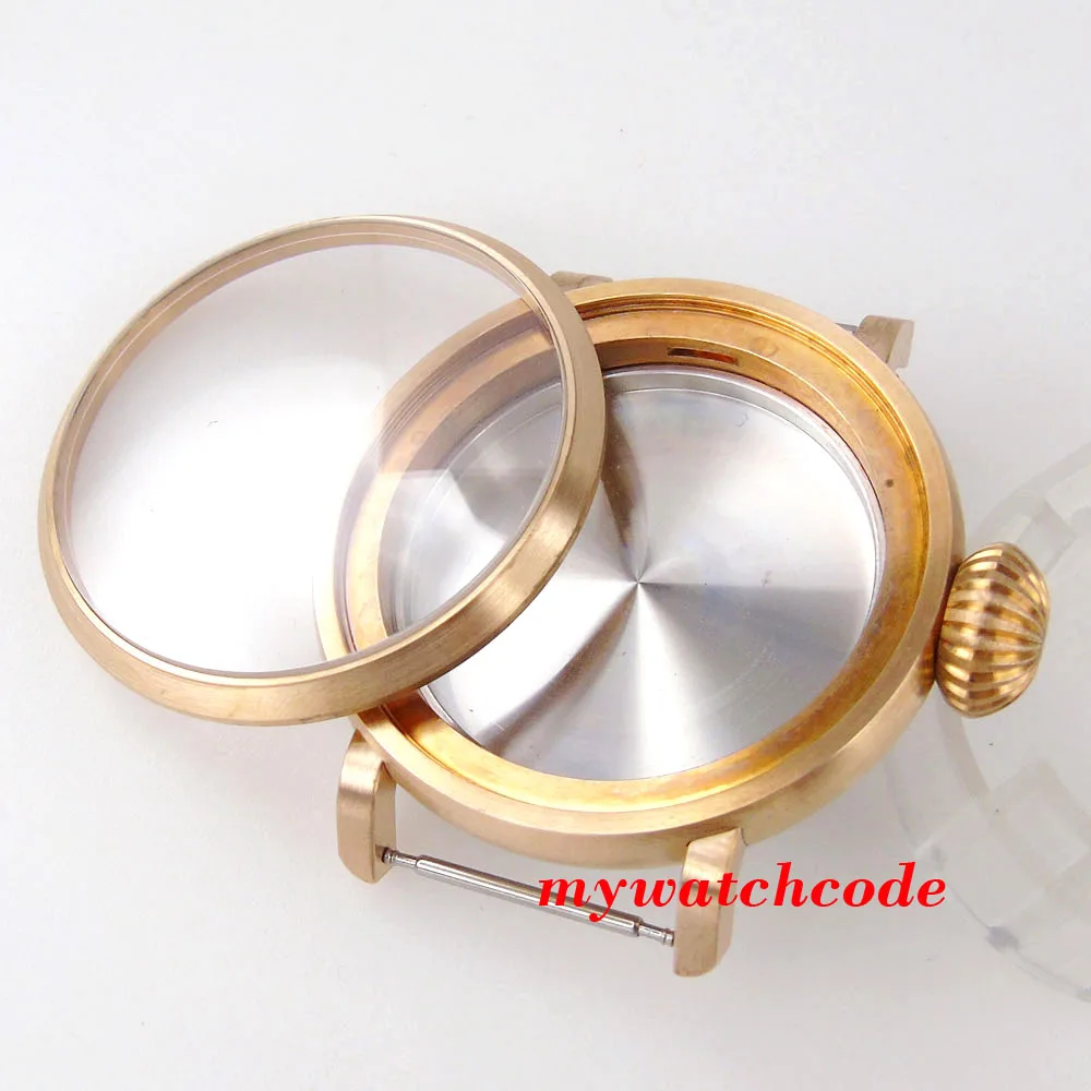 100m Waterproof New Big Cusn8 46mm Big Replacement Parts Real Bronze Watch Case for NH35A NH36A PT5000 Movement Sapphire Glass