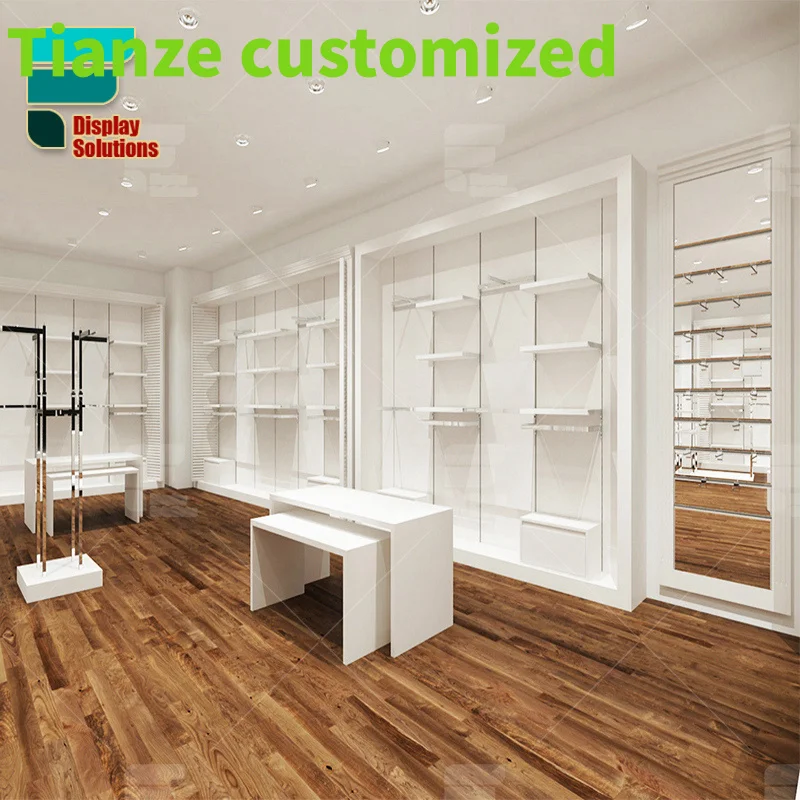 

{customized}High End Clothing Store Display Design Decor Retail Design Garment Shop Fitting Interior