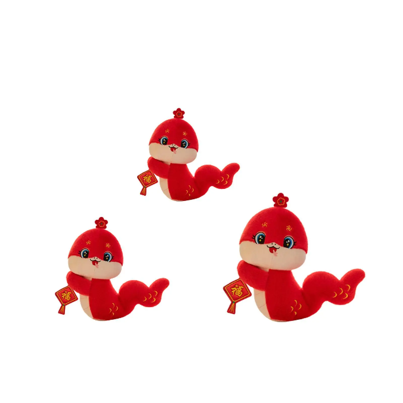 

Chinese New Year's Cartoon-snake-plus-bumming pillow, red color, soft