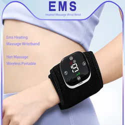 Multi-Function pulso elétrico massageador, vibração conjunta, pulseira amassar, Compressa quente, Meridian Fisioterapia Instrumento