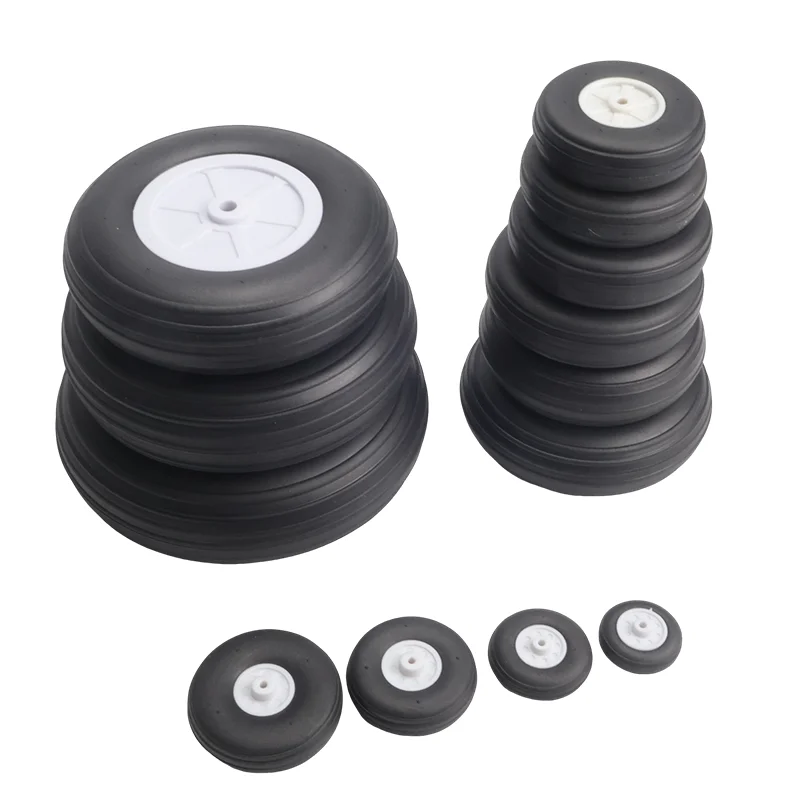 Modelo de avião rc de borracha pu, asa fixa, roda de pneu de aeronave real, diâmetro da roda de trem de pouso 2.25/2.5/2.75/3.0/3.5/4/4.5/5 polegadas