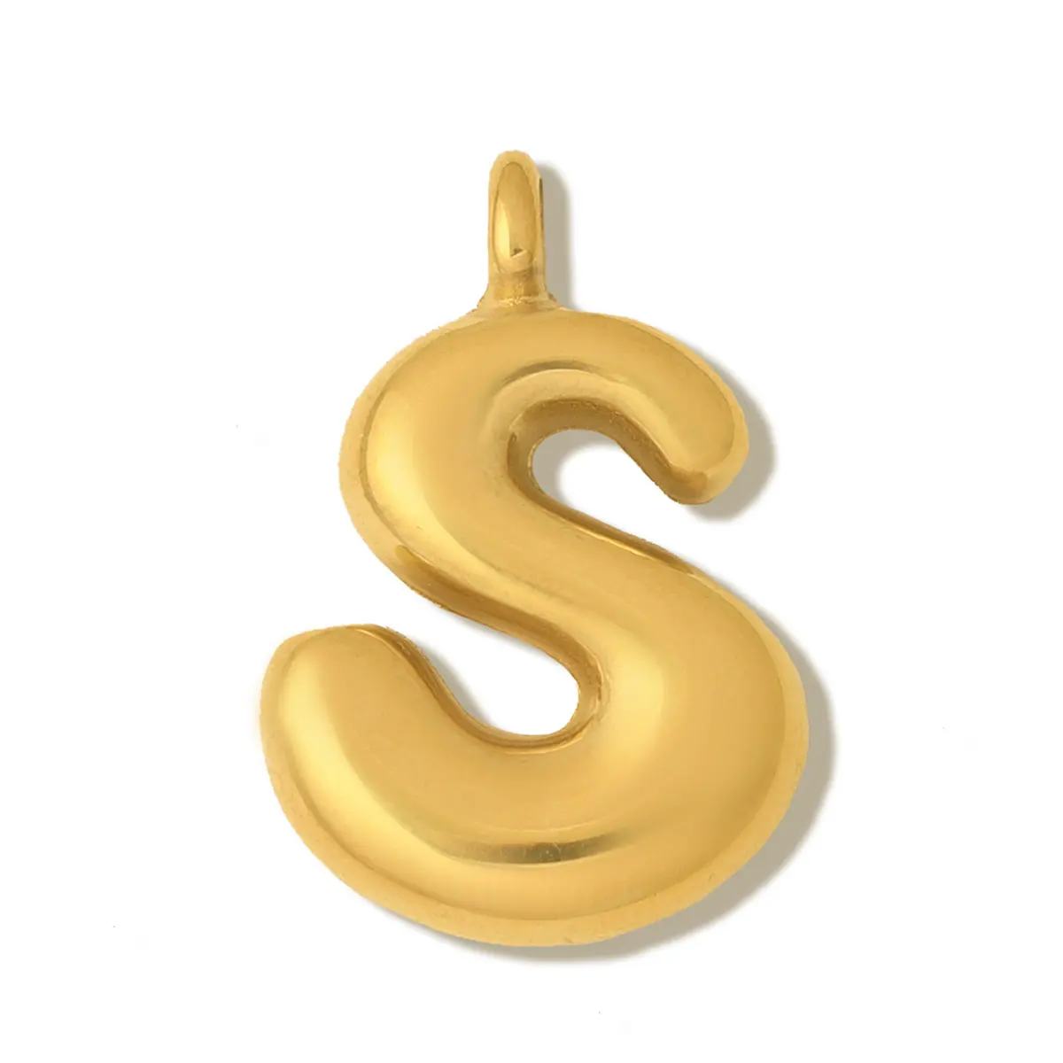 3pcs/Lot Stainless Steel Mirror Polish Bubble Capital Letter DIY Charms Initial Letter Necklace Pendant Woman Shoe Accessory